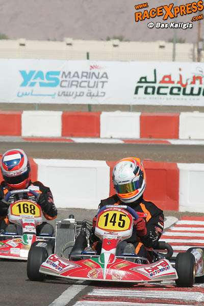 Finn Kooijman toont snelheid tijdens Rotax Max Grand Finals in Al Ain